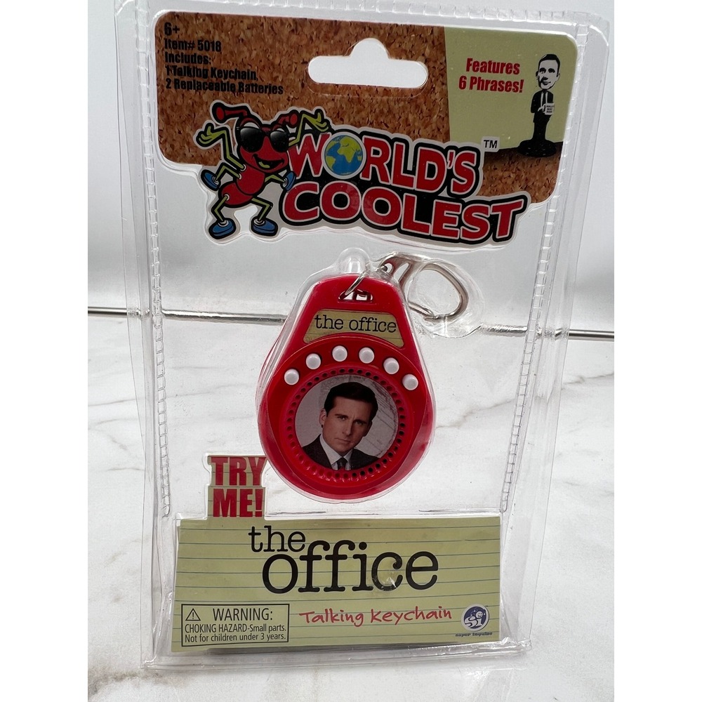 The Office Talking Keychain Worlds Coolest Michael Scott 6 Phrases Red New 5018